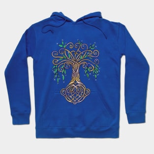 Celtic Tree of Life Nature Colored Hoodie